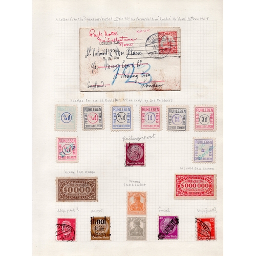 97 - Germany stamp collection in album ~ mostly Allied Occupation inc varieties, Ruhleben POW Camp, cover... 