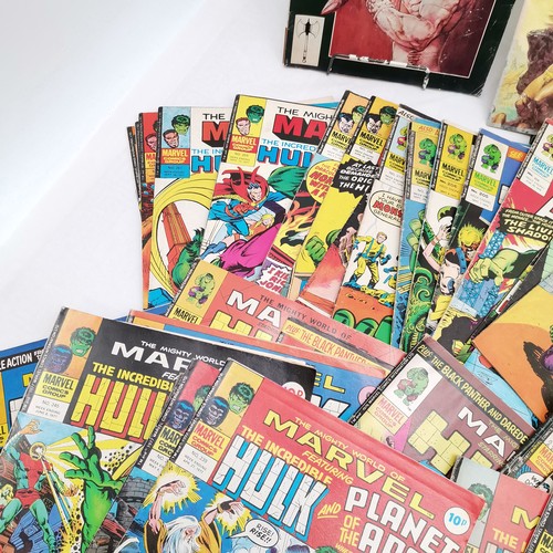 103 - Collection of The Mighty World of Marvel comics, mainly the incredible Hulk from the 1970's,t/w 1975... 