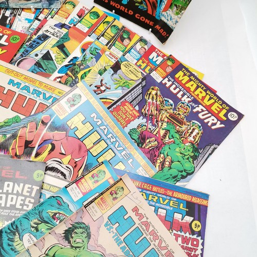 103 - Collection of The Mighty World of Marvel comics, mainly the incredible Hulk from the 1970's,t/w 1975... 