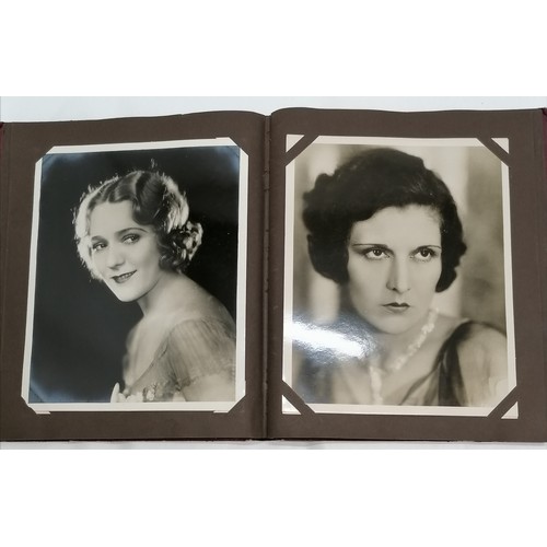 159 - Vintage 1930's/40's Film Pictorial star album complete with 28 x plain back large film star cards (2... 