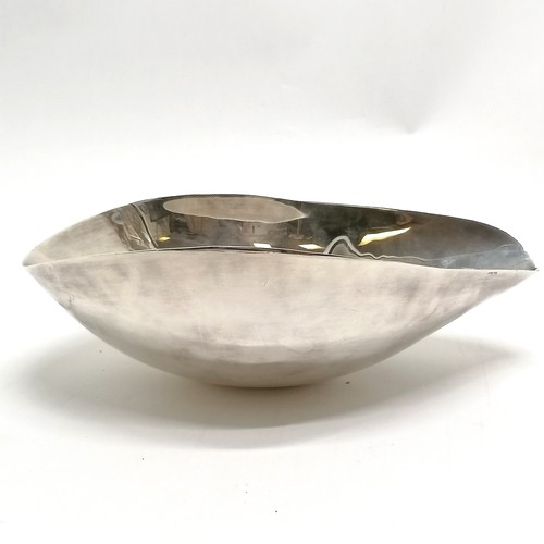 168 - Yves Halard silver plated stylized fruit bowl - 28.5cm across