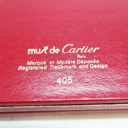 179 - Must de Cartier EMPTY pen box with outer sleeve, booklet & folder #405 ~ 17.5cm long