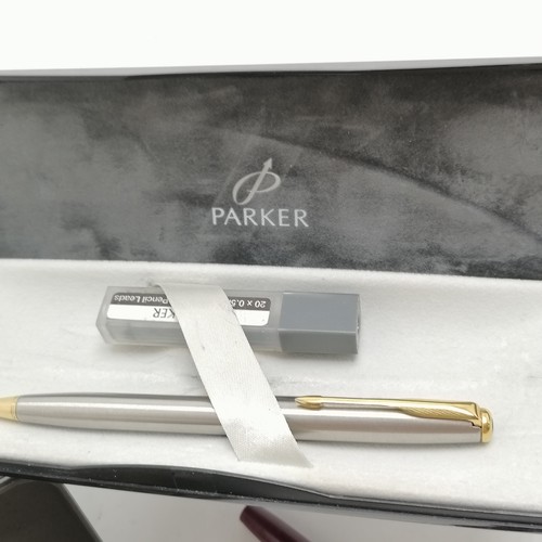 180 - 2 x boxed Parker pens T/W an esso advertising propelling pencil etc