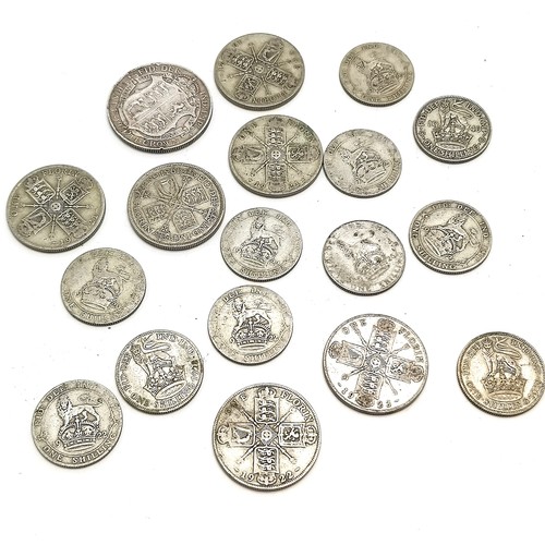 191 - Small qty of GB silver coins - total weight 140g