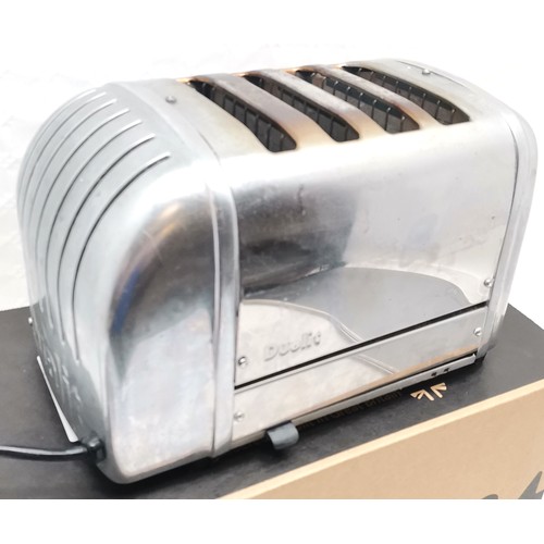 236 - Dualit chrome 4 slice toaster, Not tested.