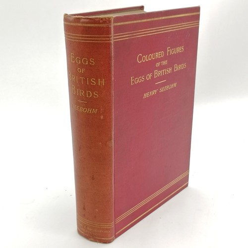 238 - 1896 book - Coloured figures of the eggs of British Birds by Henry Seebohm ~ has some toning