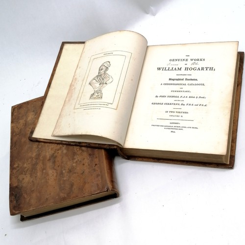 241 - 1808 / 1810 (2 vol) Genuine Works of William Hogarth (1697-1764) by John Nichols (1745-1826) and the... 