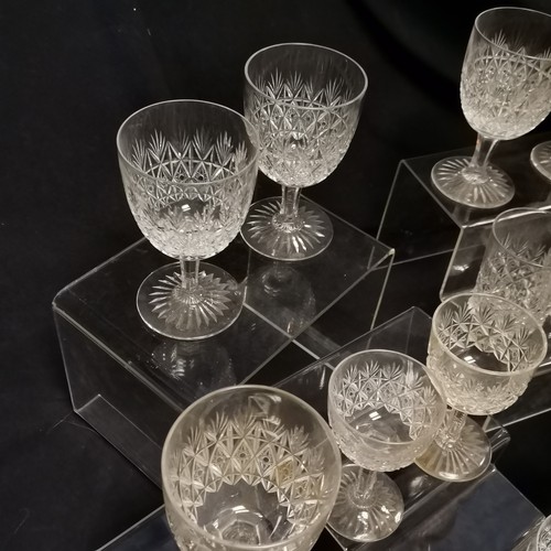 262 - Set of Webb Corbett glasses comprising of 8 red wine, 8 tumblers, 8 white wine and 8 port glasses - ... 