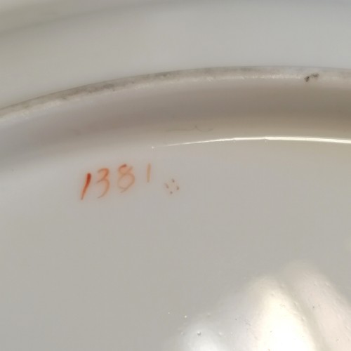 266 - Good quality part dessert service, possibly Coalport? Natgarw? Swansea? numbered in red to the base ... 