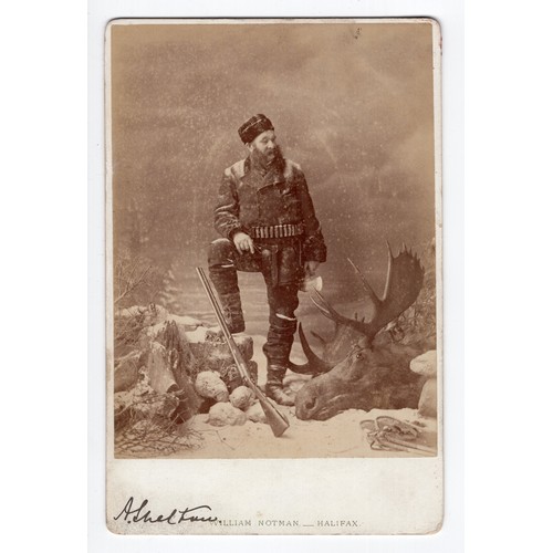 277 - 1879 cabinet photo of hunter with moose by William Notman (Halifax)