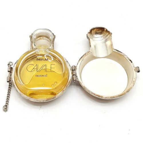 279 - Vintage Cavale for Faberge bottle of perfume in silver plated case with original packaging - 11cm x ... 