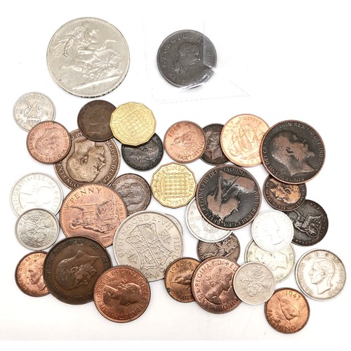 341 - Qty of coins sorted into GB silver / GB coins / Hong Kong / World silver (inc thaler) / French / Ire... 