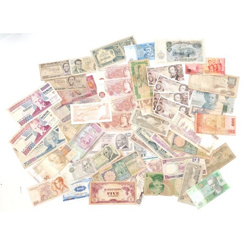 345 - Qty of 50 + world banknotes