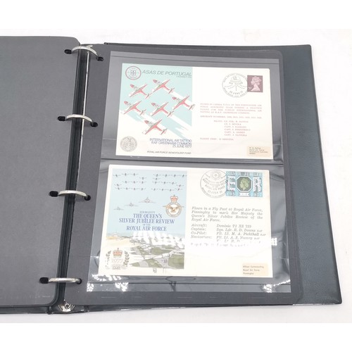 358 - RAF album containing 43 x Air Display (AD) covers (7 pilot signed)