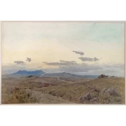 380 - Framed watercolour painting of Bodmin moor by William Samuel Parkyn (1875-1949) - frame 54cm x 71cm