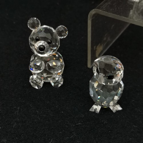 416 - Collection of Swarovski crystal animals to include squirrel, 4.5 cm high, owl, rabbit missing ear, e... 