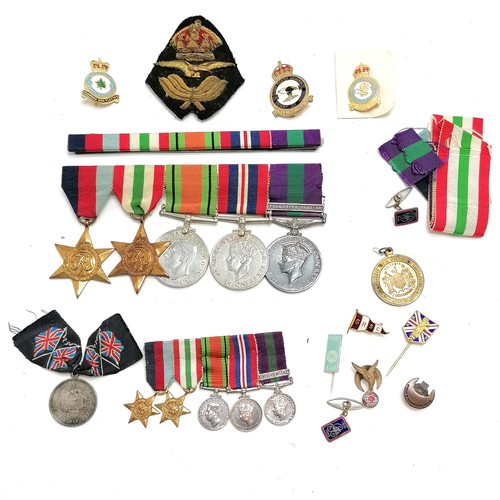 426 - Large qty of family militaria inc group of medals to Sqn ldr C A A Davis RAF (inc General Service me... 