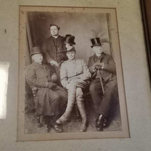 452 - Antique framed photograph of a family portrait, 47 cm wide, 60 cm high, t/w framed photo of a North ... 