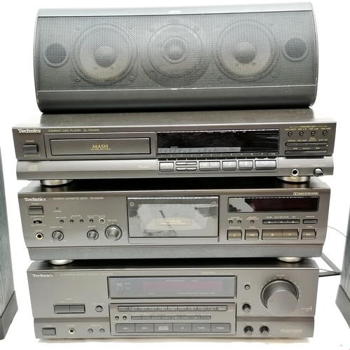 500 - Technics SA-GX350 AV control stereo receiver, RS-BX646 Stereo cassette deck, SL-PG440A Compact Disc ... 