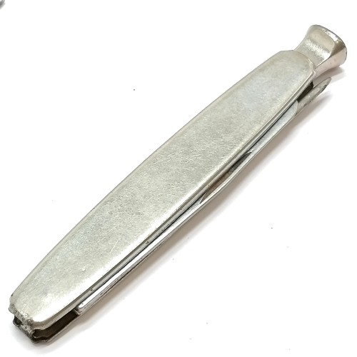 553 - Richards (Sheffield) pipe penknife tamper (15cm opened out) t/w antique silver plated presentation a... 