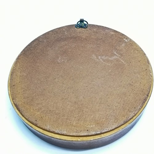 612 - Vintage convex mirror with gilded frame - 22cm diameter with no obvious damage