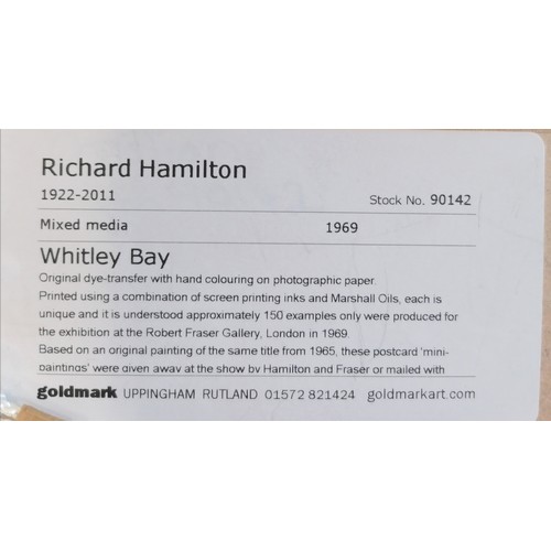 1 - Richard William Hamilton (1922–2011) mixed media 1969 picture of Whitley Bay - frame 23cm x 28cm ~ O... 