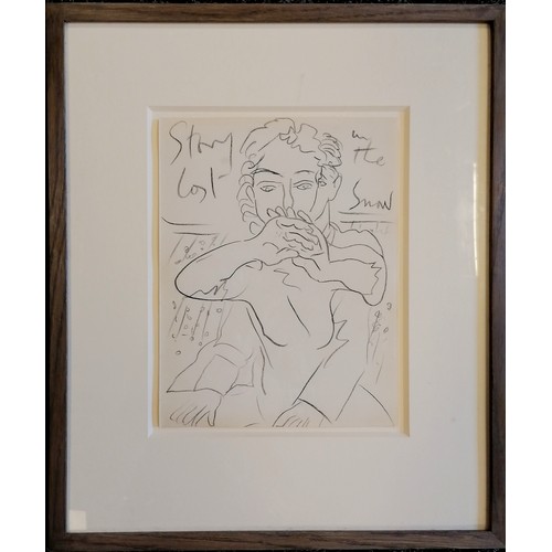 4 - Ceri Giraldus Richards CBE (1903–71) original crayon drawing / study for the 1971 'The Story lost in... 