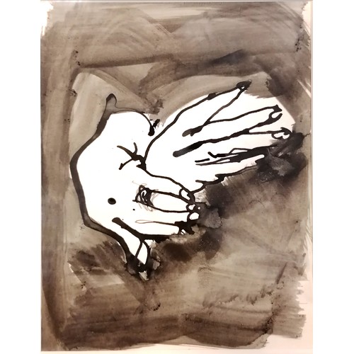 6 - John Egerton Christmas Piper (1903–92) original 1971 ink and wash unsigned painting of Hand study wi... 