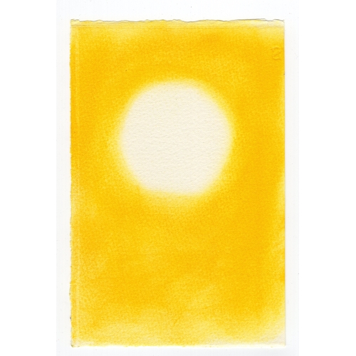 7 - David John Nash OBE RA (b.1945) hand made / signed Christmas card 'White in yellow' - 19.5cm x 12.8c... 