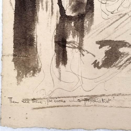 12 - (Thomas) Samuel Haile (1909-48) original pen and ink wash study for 1938 'Then lie there, precious w... 