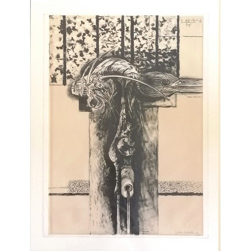 17 - Graham Vivian Sutherland (1903–80) signed 1953 lithograph of Predatory form - frame 93cm x 72cm