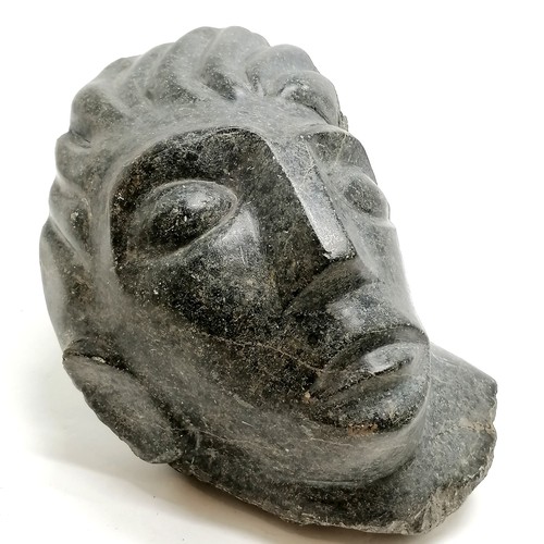 19 - Mary Fogg (1918-2012) hand carved modernist sculpture of a stone head - 29cm high x 22cm wide ~ has ... 