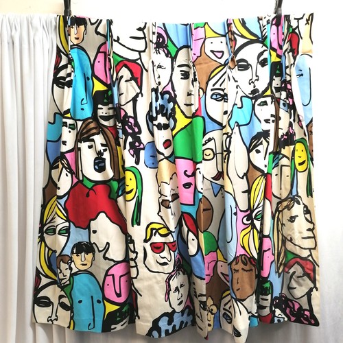 24 - Ikea Gulvi faces Beckmans College 2010 design curtains 4 x curtains each 100cm wide x 120cm drop ~ s... 