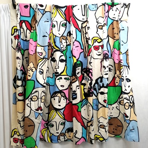 24 - Ikea Gulvi faces Beckmans College 2010 design curtains 4 x curtains each 100cm wide x 120cm drop ~ s... 