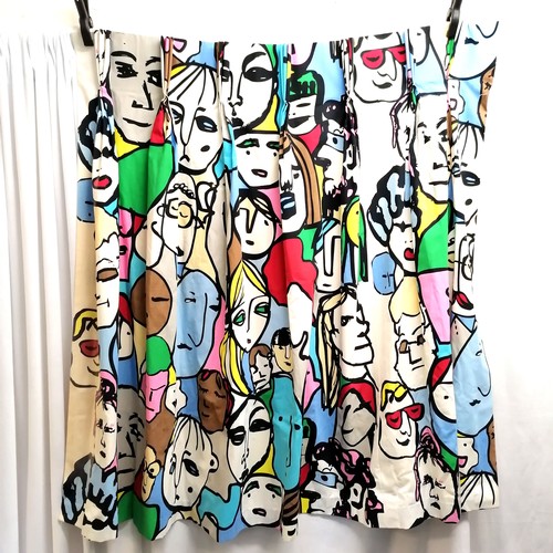 24 - Ikea Gulvi faces Beckmans College 2010 design curtains 4 x curtains each 100cm wide x 120cm drop ~ s... 