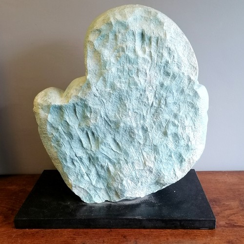 30 - Chris Webb signed turquoise large scale turquoise patinated bronze of a girl under a blue moon title... 