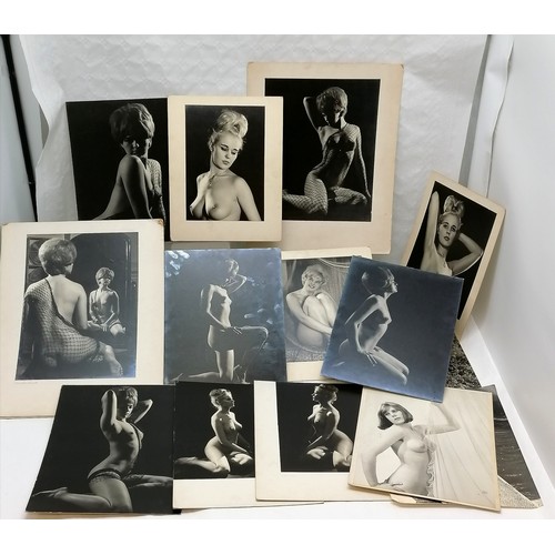 54 - 28 x photographs (25 card mounted) c.1960's nude studies of ladies inc G C Clark, Atherton & Basings... 