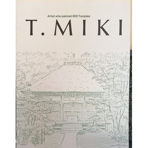 89 - Tatsuo Miki (b.1904) original ink painting of a Japanese temple (he painted over 800 as per booklet)... 