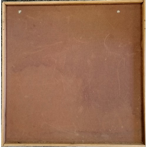 110 - R L Elliott 1972 nude study in oil on board  - frame 62cm square ~ some surface abrasions