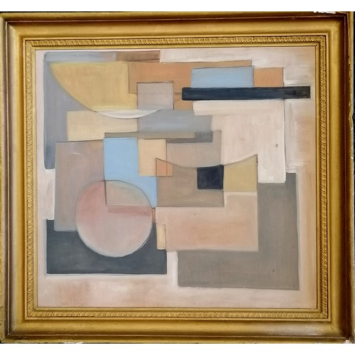 111 - Framed oil on panel abstract study in a gilt frame - 59cm x 62cm