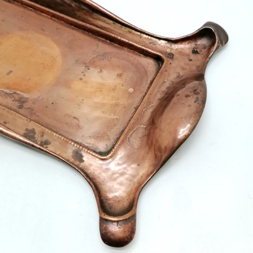 132 - c.1905 Art Nouveau hammered copper serving tray by Norman & Ernest Spittle for Art Fittings Ltd as e... 