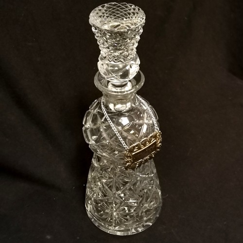 138 - Cut Crystal whisky decanter, in the form of a thistle, and similar shaped stopper, 32 cm high, 11.5 ... 