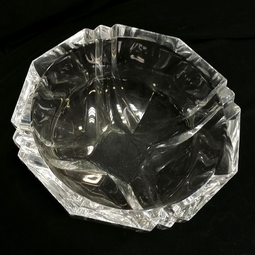 213 - Vintage crystal Orefors fruit bowl, 25.5 cm diameter, 11.5 cm high, in good used condition.