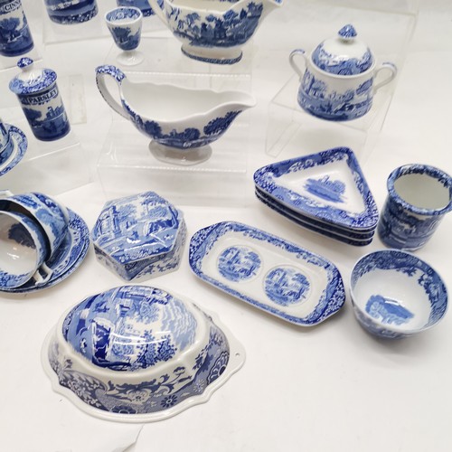 214 - Collection of assorted Spode Italian pattern to include, Teapot a/f, Coffee pot, jelly mould etc. so... 