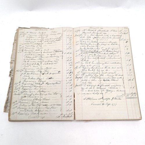 254 - 1860's/70's builders ledger for St Ives Cambridgeshire