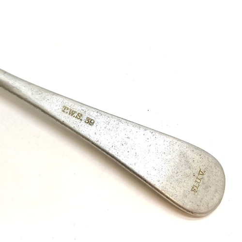 300 - 8 x WWII Third Reich / Nazi aluminium spoons & forks (20.5cm) stamped 'Fl.U.V.' (Flieger Unterkunft ... 