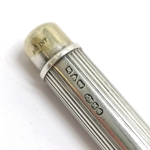 311 - Sampson Mordan & Co Chester 1913 silver hallmarked telescopic propelling pencil - 22cm extended ~ bu... 