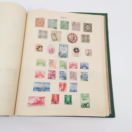 Useful 'foreign' stamp collection in green springback album inc Yemen ...