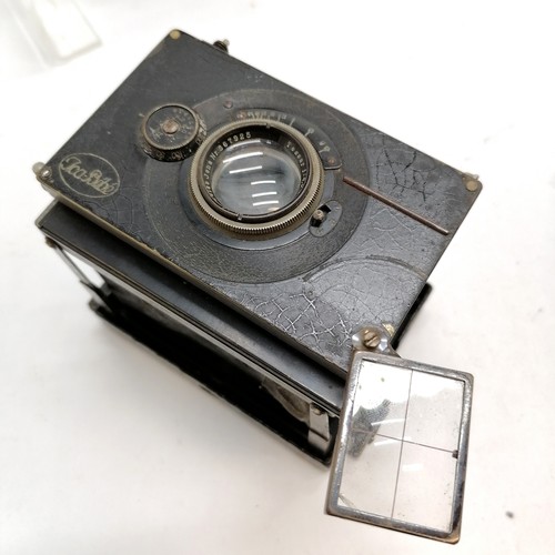 493 - Carl Zeiss Jena Nr 367925 Tessar 1:4,5 f=12cm antique camera with original carry case (with obvious ... 