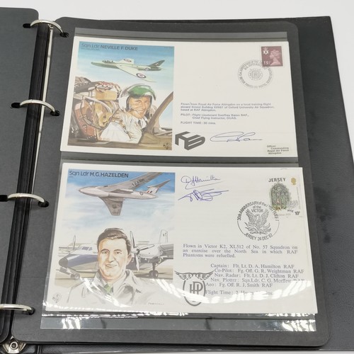 495 - RAF album with collection of Test Pilot signed covers inc basic set of 40 + extras inc Sopwith, Edga... 